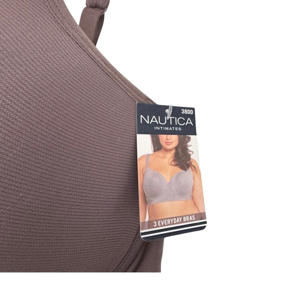 Nautica Intimates Bra Size 38DD Super Soft Underwire Dark Taupe NT7870 - Picture 4 of 9